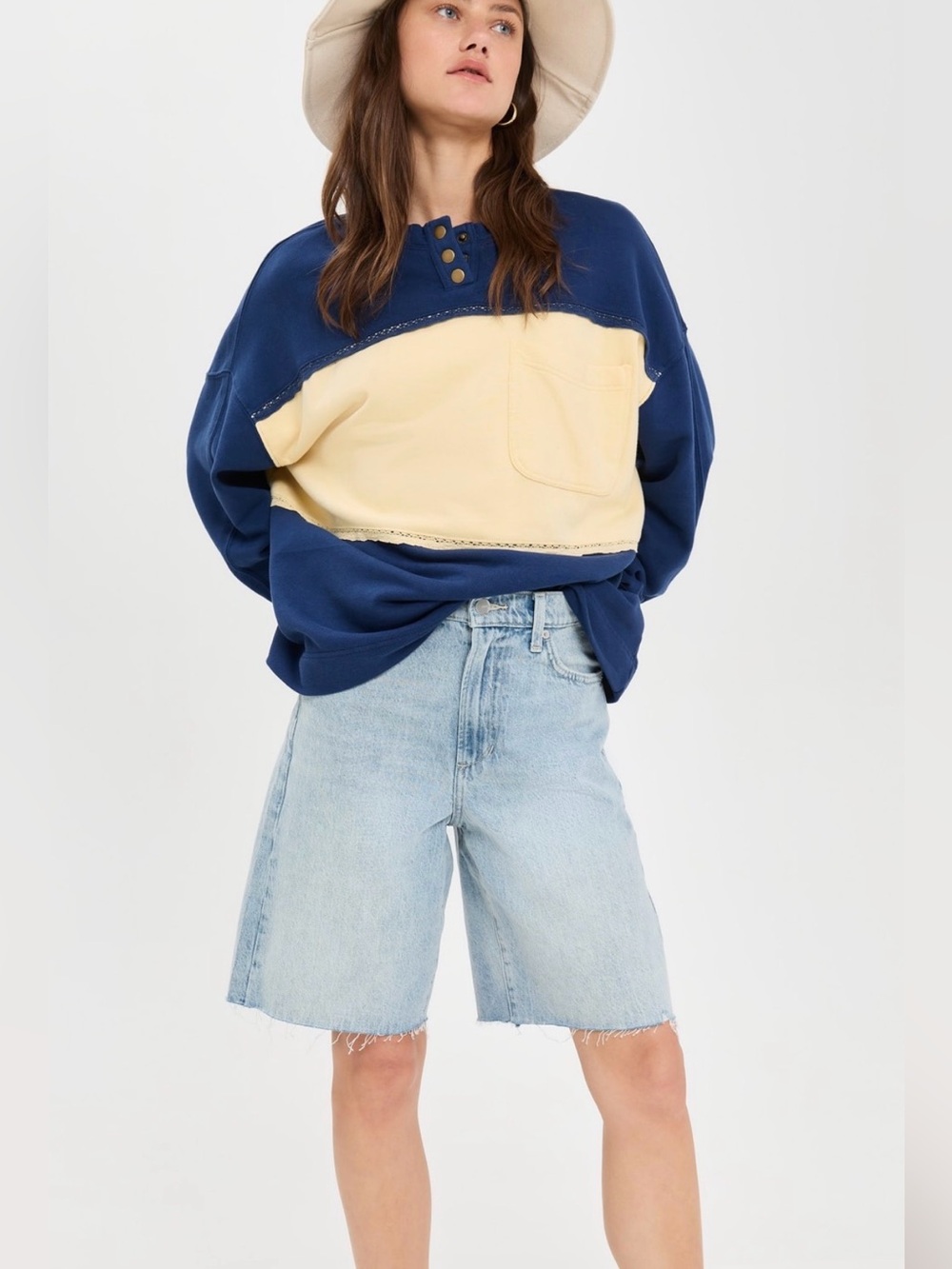 Free People NWT Strawberry Sweatshirt Oceana Combo